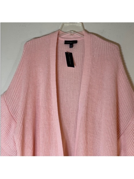 Lane Bryant Boho Peach Pink Ruffled Sleeve Open-Front Cardigan. 18/20. NWT. - Picture 3 of 8